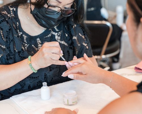 Girl Doing Manicure