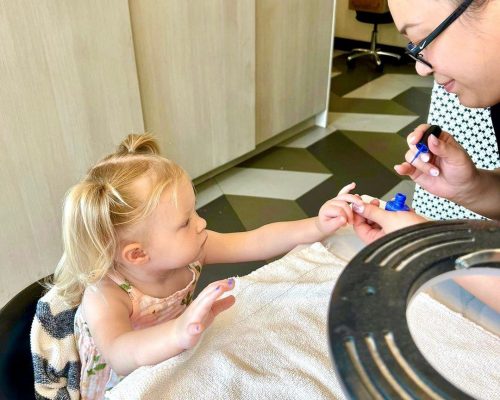 Kid Doing Manicures and Pedicures